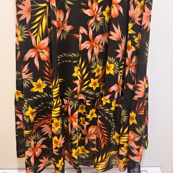 Karl Lagerfeld Paris Smocked Floral Maxi Dress Size 14 - Picture 9 of 14